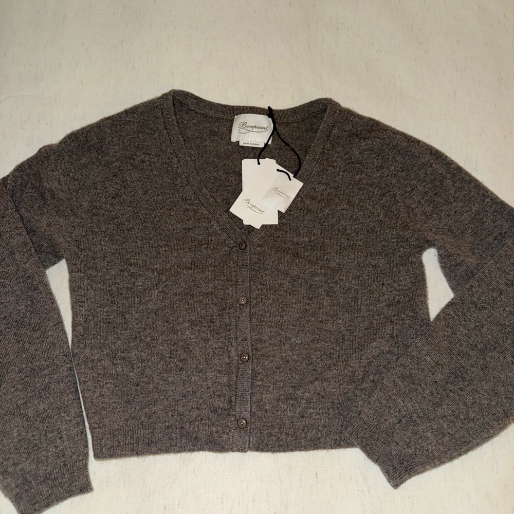 100% Cashmere Bonpoint Sweater Cardigan Size 34 (XS) NWT $760 MSRP